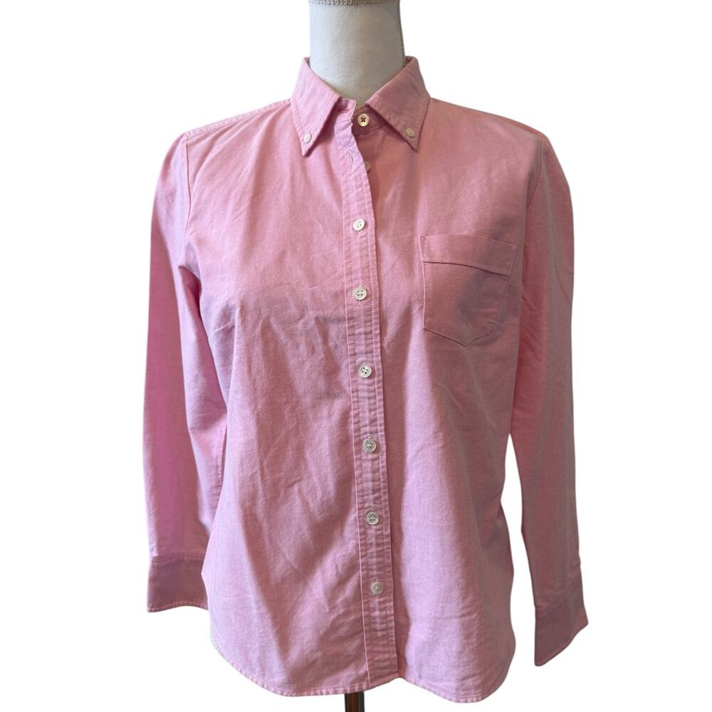 J Crew Button Down Oxford Shirt Pink M